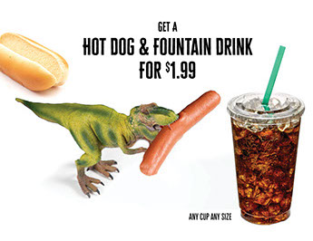 dinosuar stole my hotdog poster