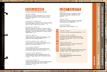 restaurant menu rebrand