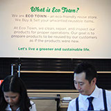 What is Eco Town store graphic design