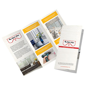 new brand color scheme trifold brochure